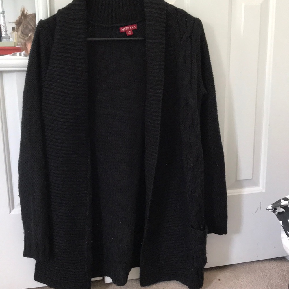 Oversized black cardigan